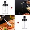 CARTSHOPPER Borosilicate Glass Food Storage Spice Salt Sugar Condiment Jar with Spoon and Olive Oil Bottle with Brush Combo for Kitchen (Transparent)(Set of 2)(250ml) view 2