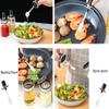 CARTSHOPPER Borosilicate Glass Food Storage Spice Salt Sugar Condiment Jar with Spoon and Olive Oil Bottle with Brush Combo for Kitchen (Transparent)(Set of 2)(250ml) view 3