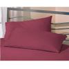 Texlux Cotton Luxurious Striped 2 Piece Sateen Pillow Cover Set, Standard Size, 17 inch x 27 inch- Maroon view 1