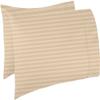 Texlux Cotton Luxurious Striped 2 Piece Sateen Pillow Cover Set, Standard Size, 17 Inch x 27 Inch- Golden view 1