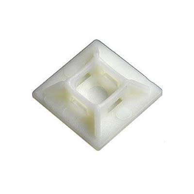 Rpi shop - Nylon Cable Zip Tie Mounts, Self-Adhesive Tie Mount for Wire Alightment Arrangement DIY Works (19mm X 19mm) Pack of 100 Pc