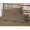 Texlux Cotton Luxurious Striped 2 Piece Sateen Pillow Cover Set, Standard Size, 17 inch x 27 inch- Brown view 1