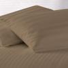 Texlux Cotton Luxurious Striped 2 Piece Sateen Pillow Cover Set, Standard Size, 17 inch x 27 inch- Brown view 2