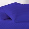 Texlux Cotton Luxurious Striped 2 Piece Sateen Pillow Cover Set, Standard Size, 17 inch x 27 inch- Navy Blue view 2