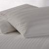 Texlux Cotton Luxurious Striped 2 Piece Sateen Pillow Cover Set, Standard Size, 17 inch x 27 inch- Grey view 2