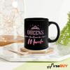 FirseBUY Funny Queens Born in March Quotes Printed Black Ceramic Coffee Mug 325 ML view 2