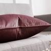 Khooti Decorative Velvet Square Cushion Cover Throw Pillow Cover for Living Room Couch Diwan Single Seater Sofa, Colourful Modern Small 10 x 10 Inches / 25 x 25 cm (Colour - Jam)(Set of 2 Pieces) C2 view 2