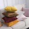 Khooti Decorative Velvet Square Cushion Cover Throw Pillow Cover for Living Room Couch Diwan Single Seater Sofa, Colourful Modern Small 10 x 10 Inches / 25 x 25 cm (Colour - Jam)(Set of 2 Pieces) C2 view 4