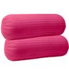 Trance Home Linen 100% Cotton 16x32 inch 200TC Striped Bolster Cover | Round Bed Side Long Bolster Pillow Cover to fit 24" Length 9" Dia | Pack of 2 Bolster Cover only (16x32 inch,Rose Pink) view 1