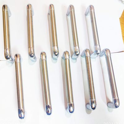 Zinc-Stainless Steel Pipe Silver Cabinet/Door Italika Handle 4 inch 10 Pieces