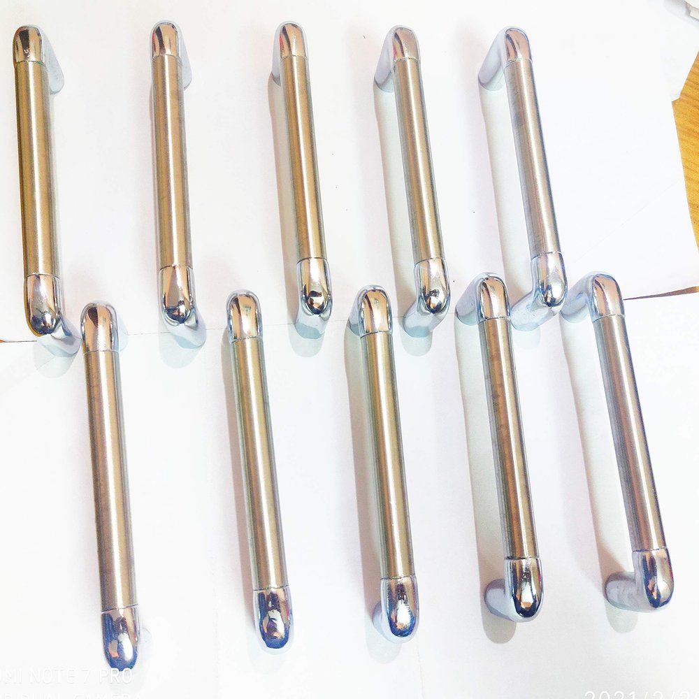 Zinc-Stainless Steel Pipe Silver Cabinet/Door Italika Handle 4 inch 10 Pieces