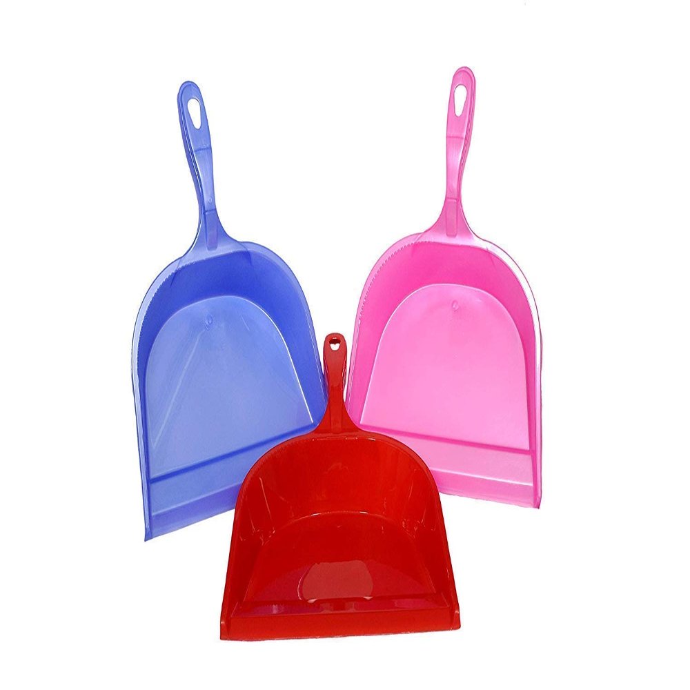 MOOLYAVAAN Heavy Duty Plastic Dustpan with Handle Durable Lightweight Multi Surface Dust (7)