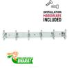 Quality Plus -Exclusive Extra Long 40 cm Brass 6 Pin Metal Bathroom Cloth Hooks Hanger Door Wall Robe Hooks Rail for Hanging Keys,Clothes,Towel (2, Chrome) view 3