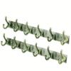 Quality Plus -Exclusive Extra Long 40 cm Brass 6 Pin Metal Bathroom Cloth Hooks Hanger Door Wall Robe Hooks Rail for Hanging Keys,Clothes,Towel (2, Antique) view 1