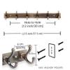Quality Plus -Exclusive Extra Long 40 cm Brass 6 Pin Metal Bathroom Cloth Hooks Hanger Door Wall Robe Hooks Rail for Hanging Keys,Clothes,Towel (2, Antique) view 2