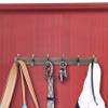 Quality Plus -Exclusive Extra Long 40 cm Brass 6 Pin Metal Bathroom Cloth Hooks Hanger Door Wall Robe Hooks Rail for Hanging Keys,Clothes,Towel (2, Antique) view 4