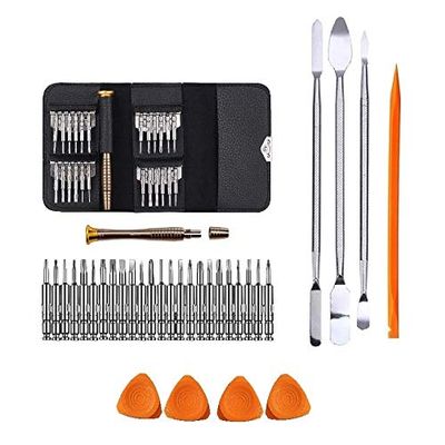 Wroughton 25 in 1 Precision Screwdriver Set for Mobiles|Laptops|Electronics|Gadgets With 1 Orange Stick Spudger, 4 Mobile Openers and Set of 3 Steel Openers for Mobile and Gadgets dissembling Tools