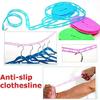 KRAFTY 5 Meters Windproof Anti Slip Clothes Washing Line Drying Nylon Rope with Hooks (Assorted) view 3