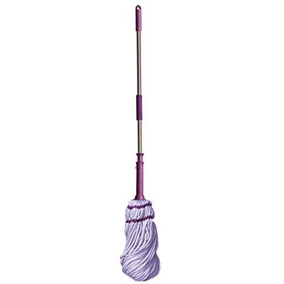 YORK Microfiber Twist and Squeeze Mop with Long Handle - High Absorbent Microfiber, 360 Rotating Head for Wet & Dry Surfaces, Floor Cleaning Mop (081200)