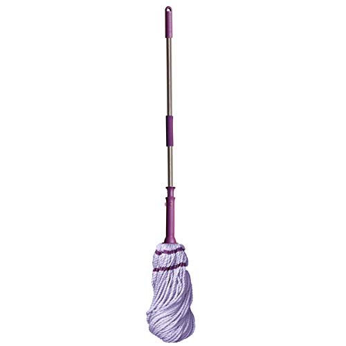 YORK Microfiber Twist and Squeeze Mop with Long Handle - High Absorbent Microfiber, 360 Rotating Head for Wet & Dry Surfaces, Floor Cleaning Mop (081200)