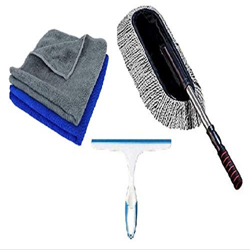 NavaHome Basics Microfiber Duster, Microfiber Cloth & Glass Cleaning Viper