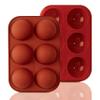 TruVeli Silicone 6 Cavity Half Circle Sphere Chocolate Mould for Chocolate, Jelly, Dome Mousse, Pudding, Handmade Soap, Cupcake Pan - Multicolor (Pack of 3) view 2