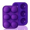 TruVeli Silicone 6 Cavity Half Circle Sphere Chocolate Mould for Chocolate, Jelly, Dome Mousse, Pudding, Handmade Soap, Cupcake Pan - Multicolor (Pack of 3) view 3