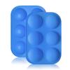 TruVeli Silicone 6 Cavity Half Circle Sphere Chocolate Mould for Chocolate, Jelly, Dome Mousse, Pudding, Handmade Soap, Cupcake Pan - Multicolor (Pack of 3) view 4