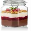 STAR WORK Glass Jars With Airtight Lids And Leak Proof Rubber Gasket,Large Wide Mouth Mason Jars With Buckle Lids For Kitchen Canisters 1500Ml,Big Glass Storage Containers (1, Square), Transparent view 1
