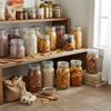 STAR WORK Glass Jars With Airtight Lids And Leak Proof Rubber Gasket,Large Wide Mouth Mason Jars With Buckle Lids For Kitchen Canisters 1500Ml,Big Glass Storage Containers (1, Square), Transparent view 4