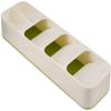 AKbha Plastic Kitchen Drawer Organizer Tray Cutlery Spoon Fork Storage Tableware Holder Rack Box Kitchen Utensil Flatware Tray 39.6 * 11 * 5.5cm (Grey and white) view 3