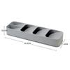 AKbha Plastic Kitchen Drawer Organizer Tray Cutlery Spoon Fork Storage Tableware Holder Rack Box Kitchen Utensil Flatware Tray 39.6 * 11 * 5.5cm (Grey and white) view 4