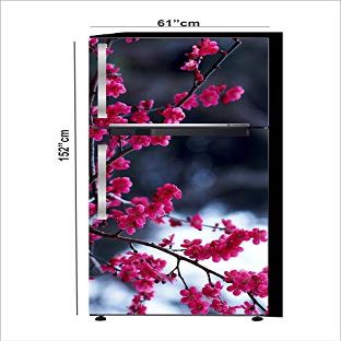 RUBY Decor PVC Vinyl Decorative Refrigerator Door Sticker (160 cm x 60 cm or 63 X 24 Inches)