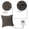 Yellow Weaves Jute Texture 250 TC Cushion Covers, 16 X 16 Inches, Multicolour, Set Of 3 view 3