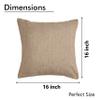 Yellow Weaves Jute Texture 250 TC Cushion Covers, 16 X 16 Inches, Multicolour, Set Of 3 view 4