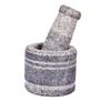 EZAHK Mortar and Pestle Set for Spices, Okhli Masher, Khalbatta, Kharal, Mixer, Natural & Traditional Grinder and Musal, Well Design for Kitchen, Home, Herb (4 in) view 1