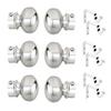 Bzcarts Best Range Collection Stainless Steel Glossy Matte Series Curtain Bracket Support 3 Set Door and Window Fitting 6 Pieces for 1 Inch Rod (6) view 1