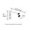 Bzcarts Best Range Collection Stainless Steel Glossy Matte Series Curtain Bracket Support 3 Set Door and Window Fitting 6 Pieces for 1 Inch Rod (6) view 3