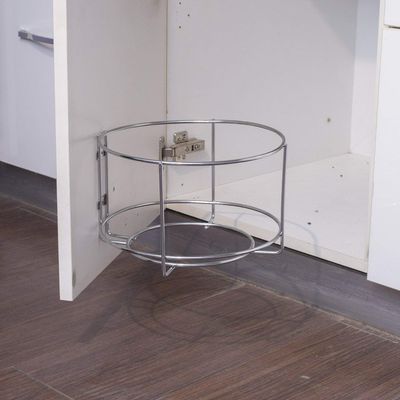 Klaxon High Grade Stainless Steel Bin Holder Modular Kitchen Fixture (Silver, Dia 10 Inches)