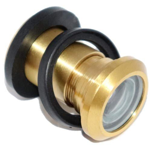 RiseOm Door Eye/Door Peephole 180 Degree Viewer Made of Brass (Pack of 2, GoldYellow - Adjustable)