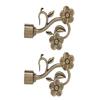 Bzcarts Brass Antique Curtain Bracket/Fittings/Finials/Accessories - 1 Pair With Centre Support for 1 Inch Rod (2 Pcs) (1) | Dash view 1