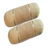 HSR Collection 100% Cotton Embroidered Stone Designed Bolster Cover - Set of 4, Beige & Maroon view 2