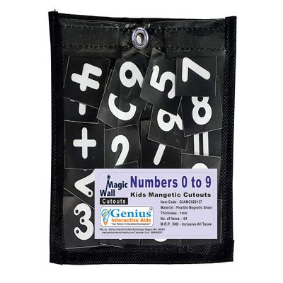 Magnetic Cutouts, Fridge Magnets, for Any Metal Surface, HD Eco Solvent Printed on 1mm Vinyl Flexible Magnetic Sheet (Numbers 0 to 9)