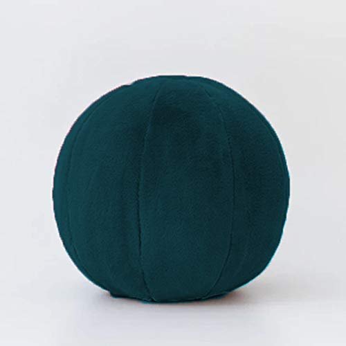 Peach Cuddle Ball Shaped Velvet Cushion/Throw Pillow (16x16 inch, Jade Green)