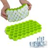 SZ SAMEZONE Rubber Flexible Silicone Honeycomb Shape 37 Cavity Ice Cube Trays for Freezer (Multicolor) - Pack of 2 view 1