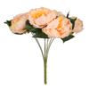 Tied Ribbons Artificial Peony Flowers For Vase Home Decoration Living Room Corner Table Top Bedroom Wedding Decortaive Items (42 Cm, Peach, Pot Not Included) - Polyester view 1