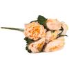 Tied Ribbons Artificial Peony Flowers For Vase Home Decoration Living Room Corner Table Top Bedroom Wedding Decortaive Items (42 Cm, Peach, Pot Not Included) - Polyester view 3