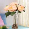 Tied Ribbons Artificial Peony Flowers For Vase Home Decoration Living Room Corner Table Top Bedroom Wedding Decortaive Items (42 Cm, Peach, Pot Not Included) - Polyester view 4