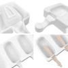 HEET Ice Cream Mould Popsicle, Silicone Easy Cream Ice Pop Molds Cakesicle Homemade Popsicle Wooden Sticks DIY Ice Cream, 4-Cavity view 3