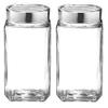 castanea Cube Glass Jar with Lid (Transparent, 1000 ml) -Pack of 2 view 1